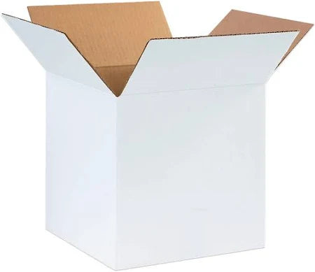 12" x 12" x 12" White Shipping Box