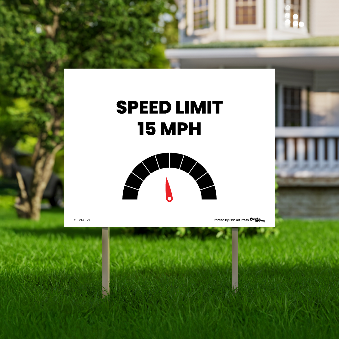 Speed Limit 15 MPH with H Post