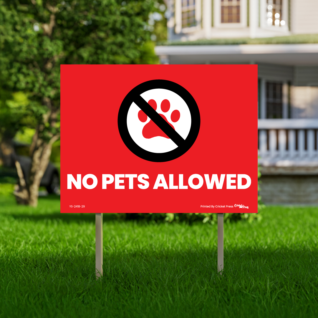 No Pets Allowed with H Post