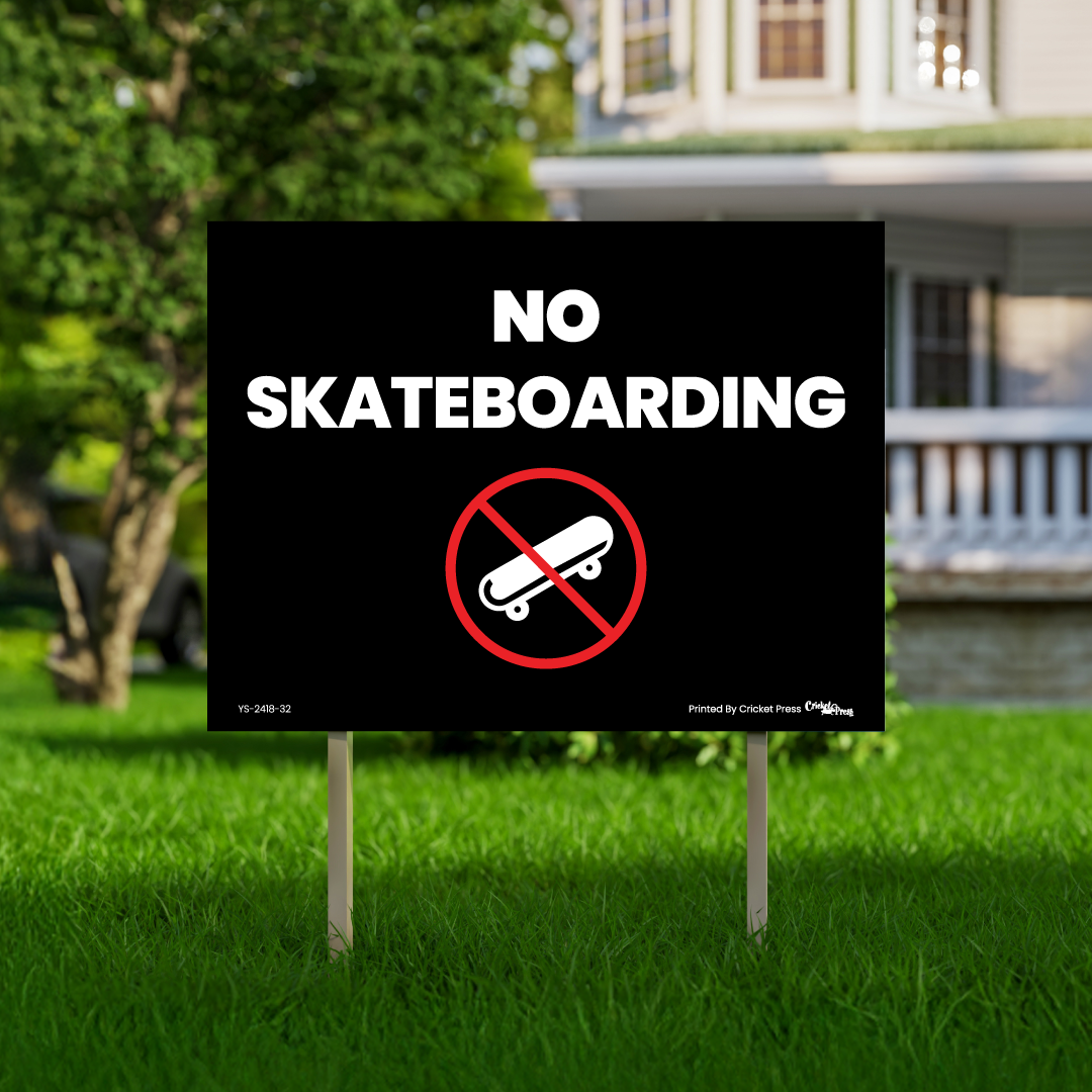 No Skateboarding with H Post