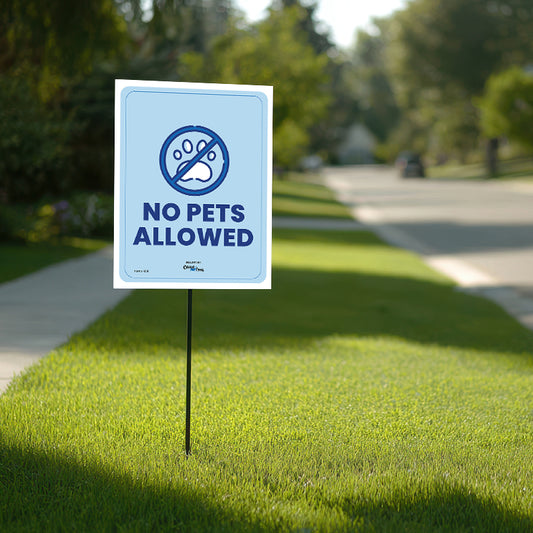 No Pets Turf Sign