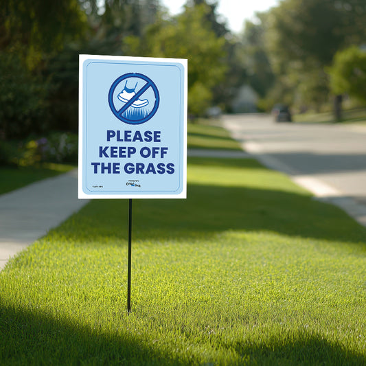 Please Keep Off Grass Turf Sign