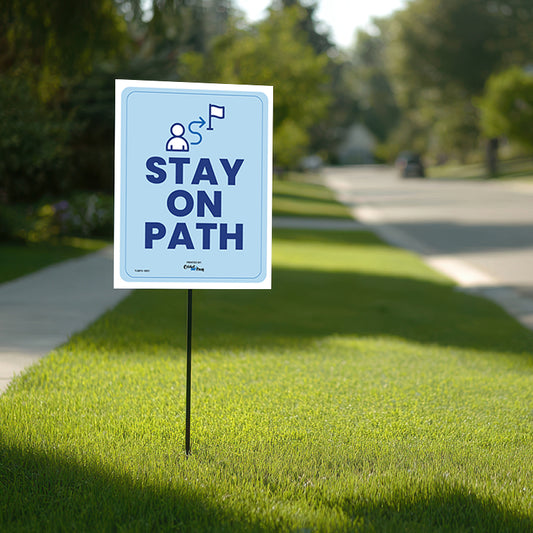 Stay On Path Turf Sign