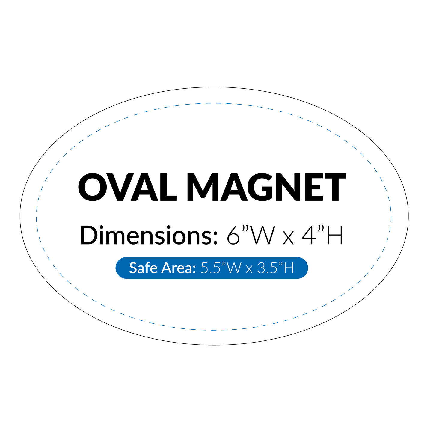 6" x 4" Oval Car Magnet