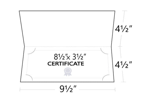 9.5" x 4.5" Small Certificate Folders