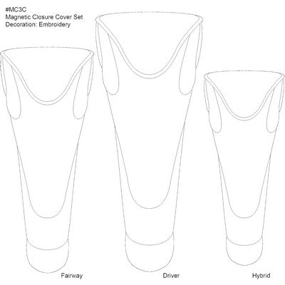 Magnetic Closure Golf Head Cover Set (Set of 3)