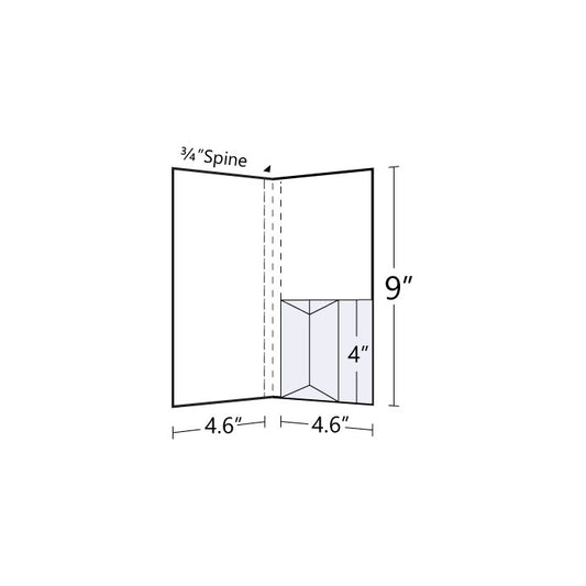 4.6" x 9" Flash Drive Pocket Folder