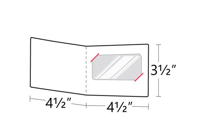 Gift Card Holder with Angular Slit 4.5" x 3.5"