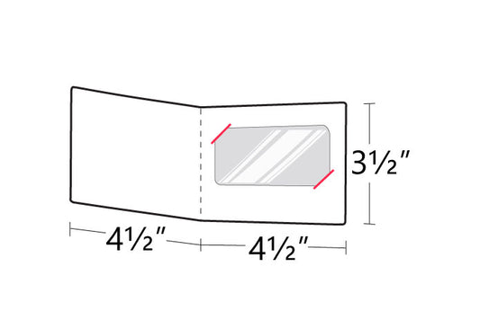 Gift Card Holder with Angular Slit 4.5" x 3.5"