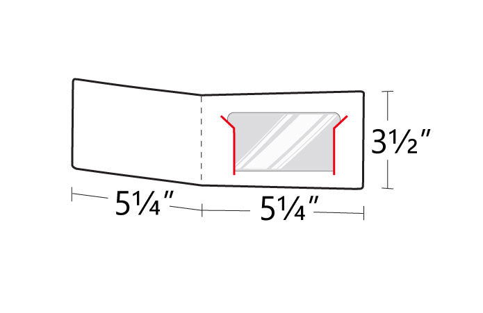 Gift Card Holder with Angular Slit 5.25" x 3.5"