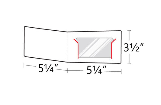 Gift Card Holder with Angular Slit 5.25" x 3.5"