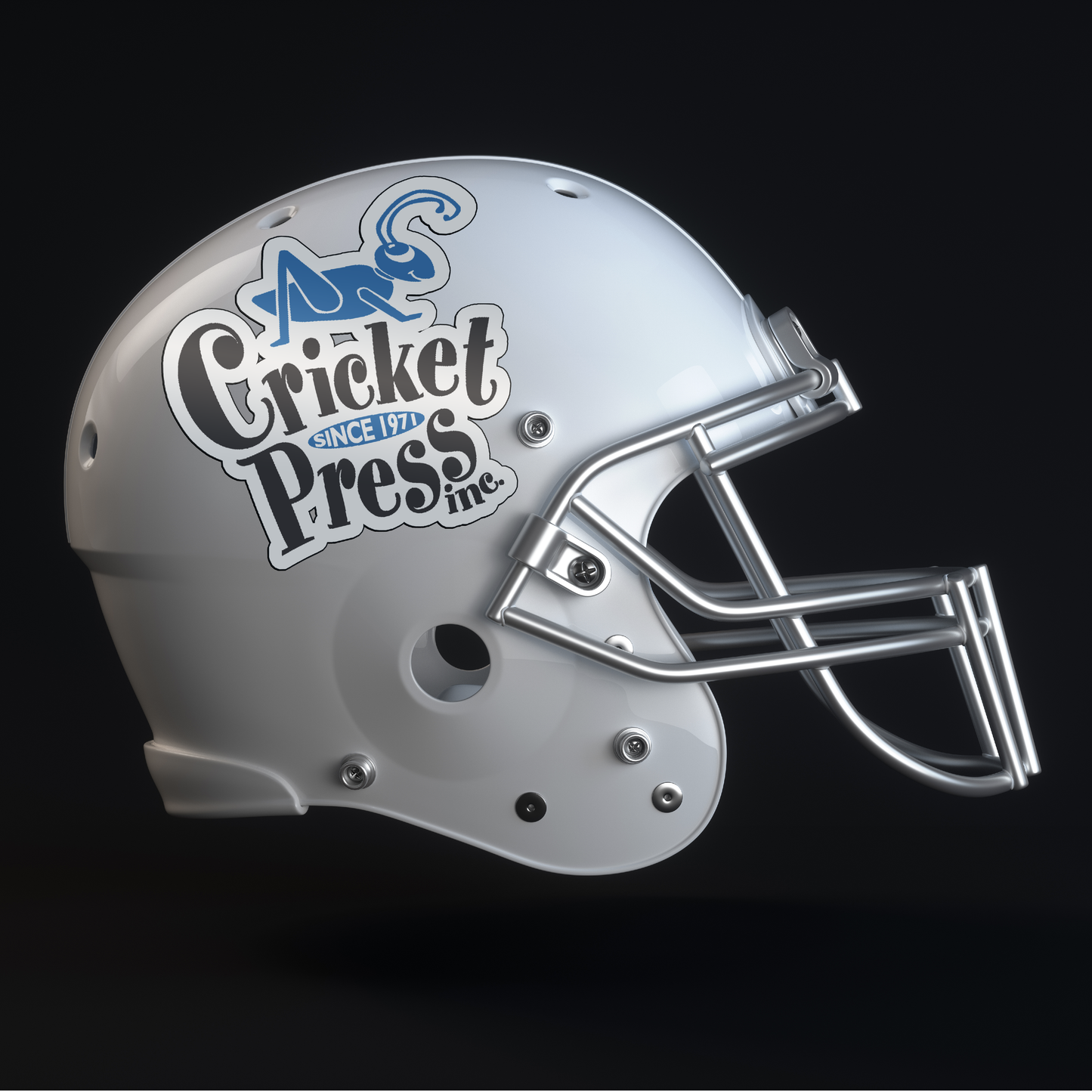 cricket with a football helmet Football Helmet Stickers – Cricket Press, Inc