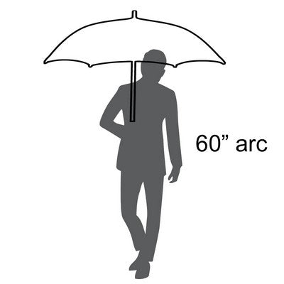 Wind-Vented Automatic Golf Umbrella (60" Arc)