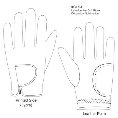 Sublimated Golf Gloves With Cabretta Leather Palm