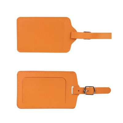 Flip Open PU Leather Luggage Tag