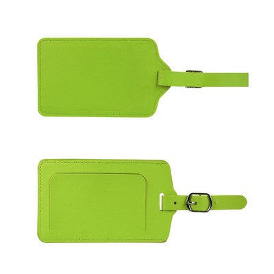 Flip Open PU Leather Luggage Tag