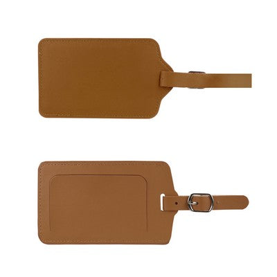 Flip Open PU Leather Luggage Tag